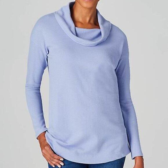J. Jill Tops - J.Jill Textured Knit Cowl Neck Long Sleeve Tunic Top Size Medium